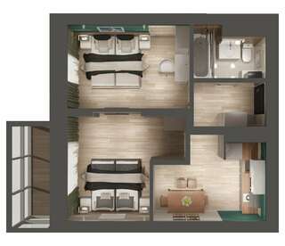 Фото Гостиница Sibgat Apartments Казань Апартаменты с 2 спальнями. Вид на реку Казанку и аквапарк "Ривьера" 9 Гостиница Sibgat Apartments Казань Апартаменты с 2 спальнями. Вид на реку Казанку и аквапарк "Ривьера"-9